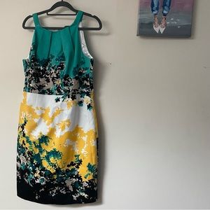 Tahari Printed a-line dress